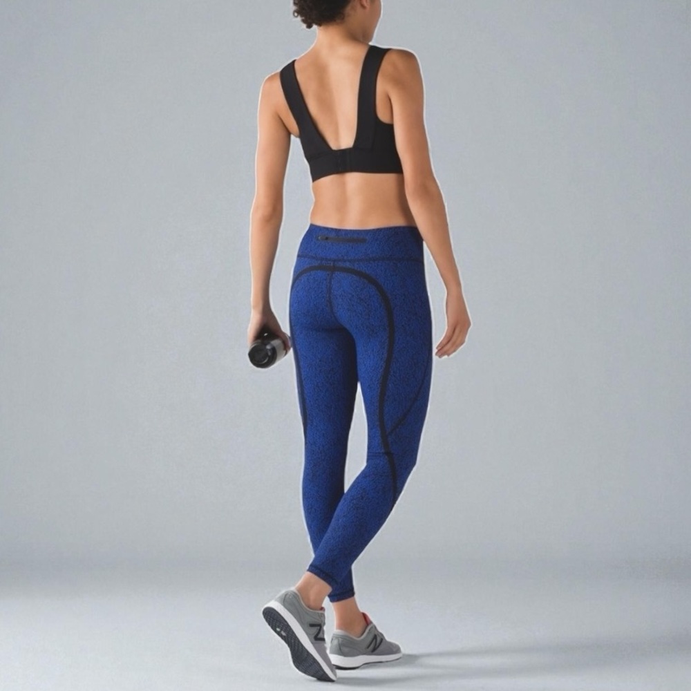 Lululemon On Track Tight – Circuit Cerulean Blue/Black | Size 6